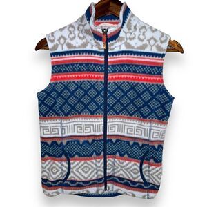 Woolrich FairIsle Pattern Full Zip Fleece Vest Size XS